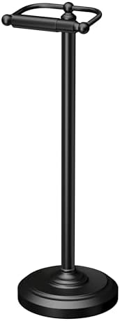 22 Matte Black Freestanding Toilet Paper Holder