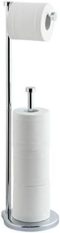 Stylish Chrome Toilet Paper Holder Compact Space-Saving Design