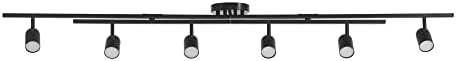 Super Bright 6-Light LED Track Lighting - Matte Black