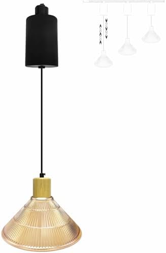 Adjustable Height Pendant Light - E26 Natural Wood Dimmable 65ft