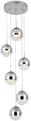 Modern Glass Spiral Stair Chandelier with Adjustable Hanging Wire