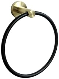 WANGKENSU Luxury Gold Black Towel Ring Bar Storage Rack