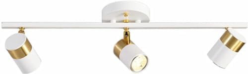 Track Lighting Fixtures Ceiling 3 Lights LED Complete Kit with Rotatable White Lights