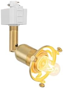 Halo System E12 Mini Brass Base White Shade Adjustable Angle Tilt Track Lighting