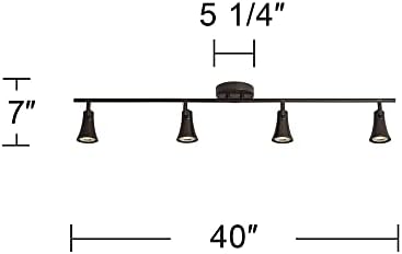 Pro Track Castro 40 LED Ceiling Light Kit 4-Head Bronze Energy-Efficient