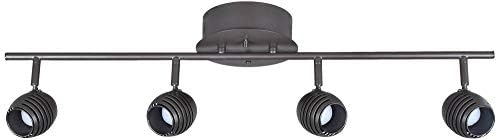 Pro Track Zephyr 4-Head LED Track Light Fixture Kit with Bronze Finish