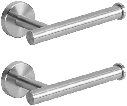 Premium Gold Toilet Paper Holder Rust-Proof Stainless Steel 2-Pack Brushed Nickel