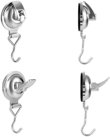 Heavy Duty Vacuum Wreath Hook Silver 2-Pack 13 lbs Max Load