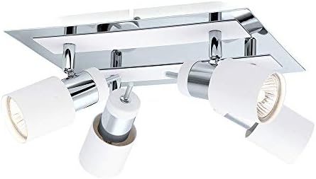 EGLO Davida 1054-in W 4-Light Chrome Semi-Flush Ceiling Light
