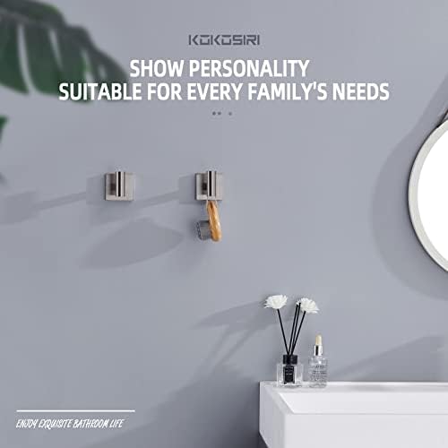 KOKOSIRI Robe Hook Rustproof Stainless Steel Bath Towel Hook Set