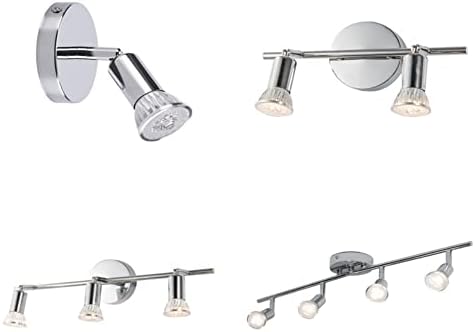 KISUFU Track Lighting Kit 24W 4 Head Foldable Ceiling Spotlight