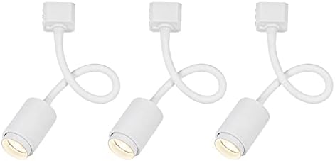 Set of Three Flexible Modular Aluminum Track Lighting Systems with Cool White