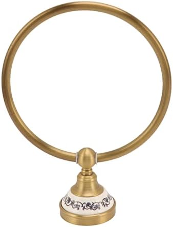 Antique Brass Towel Holder Wall-Mounted Space-Saving