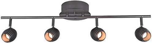 Pro Track Zephyr 4-Head LED Track Light Fixture Kit with Bronze Finish