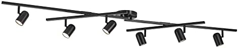 Super Bright 6-Light LED Track Lighting - Matte Black
