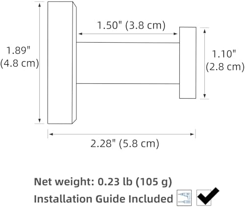 APLusee 304 Stainless Steel Towel Hook Bracket for Bathroom