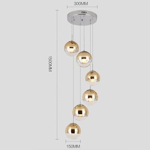 Modern Glass Spiral Stair Chandelier with Adjustable Hanging Wire