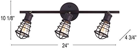 Versatile Track Lighting Graphite Finish - 3x 60W Bulbs Included