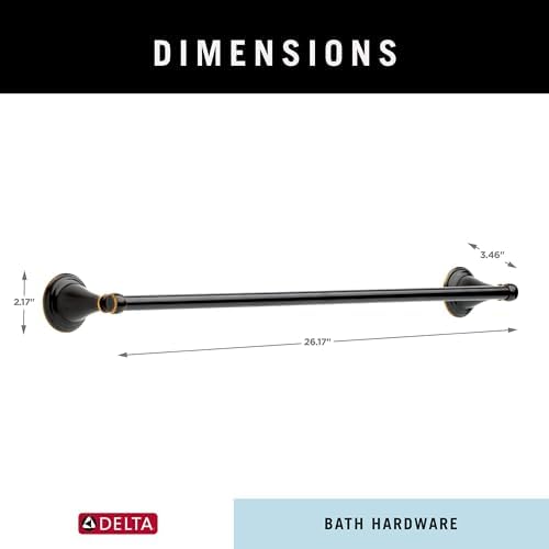 Wall-Mounted 24 DELTA Towel Bar Oil Rubbed Bronze