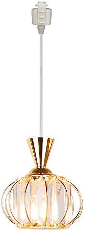 SKIVTGLAMP Dimmable Pendant Light - Customizable Metal Crystal Track Pendant Rose Gold Finish