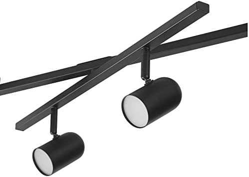 Super Bright 6-Light LED Track Lighting - Matte Black