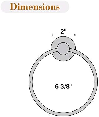 Polished Chrome Towel Ring Set Space-Saving Durable 304 Steel