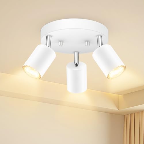 BoostArea LED 3 Light Track Lighting Kit with Rotatable Heads