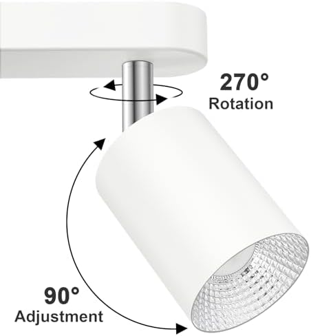 3-Piece Ceiling Track Lighting Kit for Rotating Use