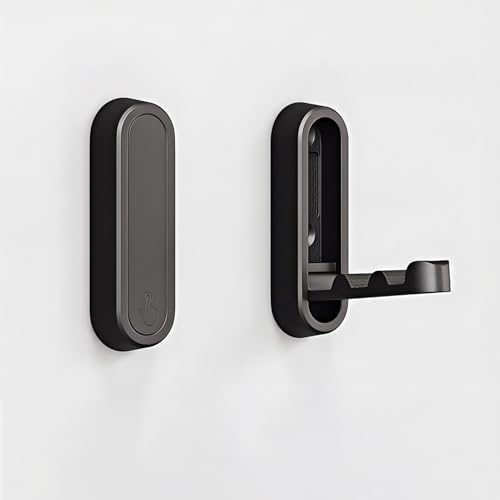 Matte Black Foldable Towel Hooks for Bathroom 2 Pack