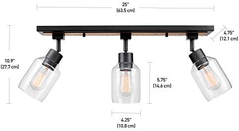 Globe Electric 59798 25 3-Light Track Lighting