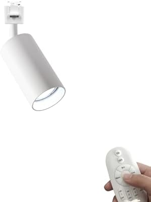 Modern White Metal Track Lighting Adjustable Angle with Remote Control