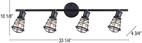 4-Light Track Rail Ceiling Light Kit - Graphite