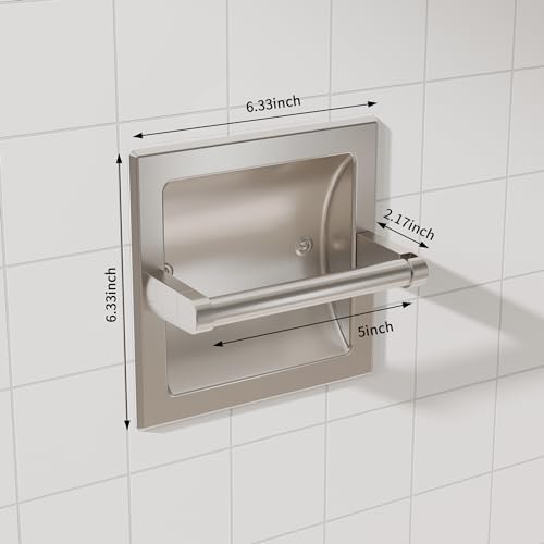 WZKALY Brushed Nickel Recessed Toilet Paper Holder