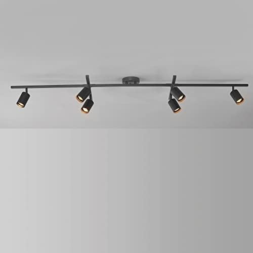 Globe Electric 59463 6-Light Track Lighting Matte Black