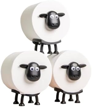 BOALORD Playful Sheep 3-Pack Toilet Paper Holder Set