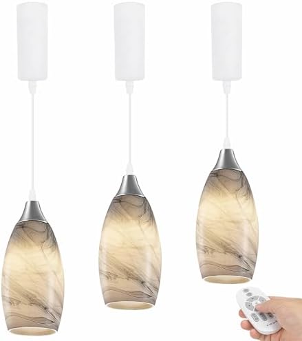 Kiven Modern Adjustable Track Lighting - Contemporary Hanging Pendants with Remote Control Dimming