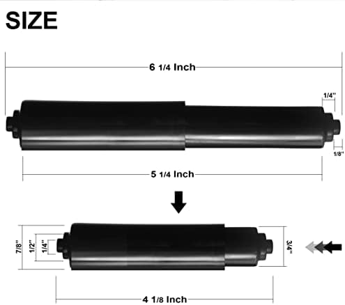 Durable Black Toilet Paper Holder Spring-Loaded Set