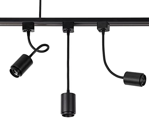 Set of Three Mini Black Aluminium Spotlight Track Lighting