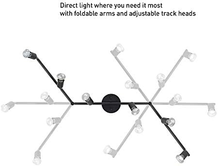 Globe Electric Payton 6-Foldable Track Lighting Matte Black - Modern Easy to Install