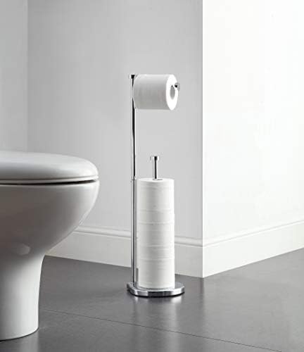 Stylish Chrome Toilet Paper Holder Compact Space-Saving Design