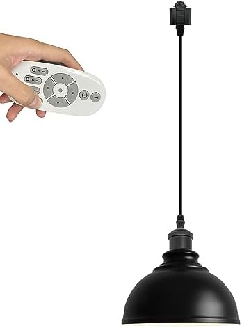 SKIVTGLAMP Retro Black Pendant Light with Remote Control Cozy Kitchen Pendant