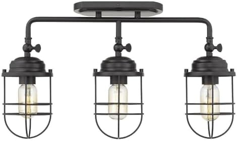 Golden Lighting Seaport 3 Light Semi-Flush Ceiling - 60W