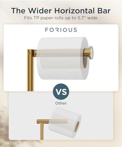 FORIOUS Modern Freestanding Tissue Roll Holder for Your Bathroom