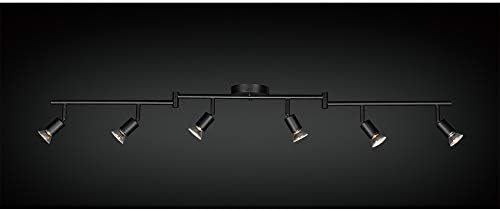 Globe Electric Payton 6-Foldable Track Lighting Matte Black - Modern Easy to Install