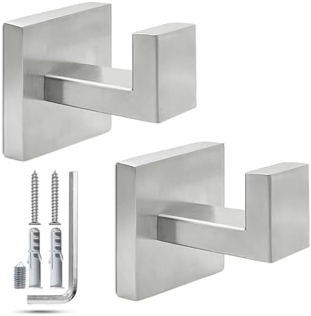 Luxury Brushed Nickel Towel Robe Hangers for Home Kitchen
