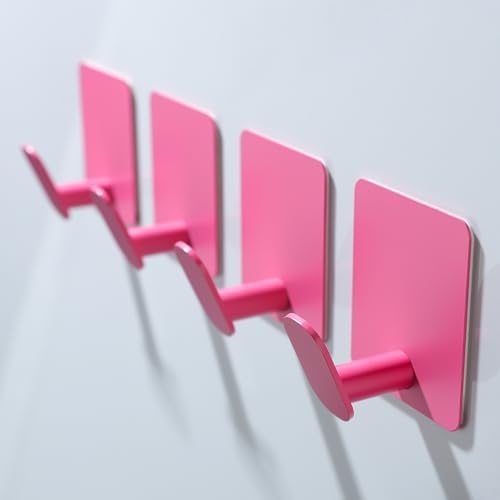 BLTekids 4-Pack Cute Wall Hooks Stainless Steel Adhesive for Kids Space