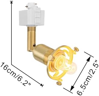 Halo System E12 Mini Brass Base White Shade Adjustable Angle Tilt Track Lighting