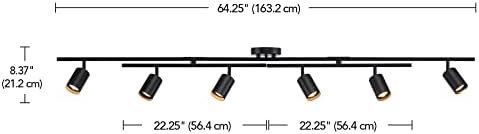 Globe Electric 59463 6-Light Track Lighting Matte Black