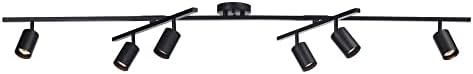 Globe Electric 59463 6-Light Track Lighting Matte Black