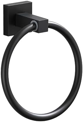 Matte Black Towel Ring Modern Hand Towel Holder SUS304 Stainless Steel